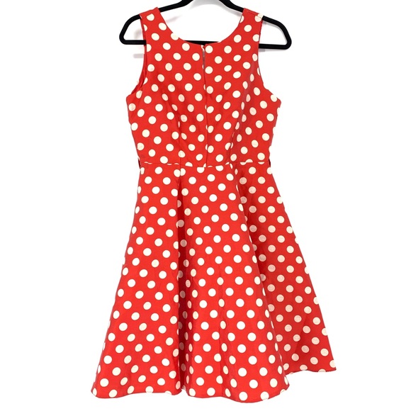 Closet Dresses & Skirts - Closet London Sz 6 US Polka Dot Fit & Flare Dress